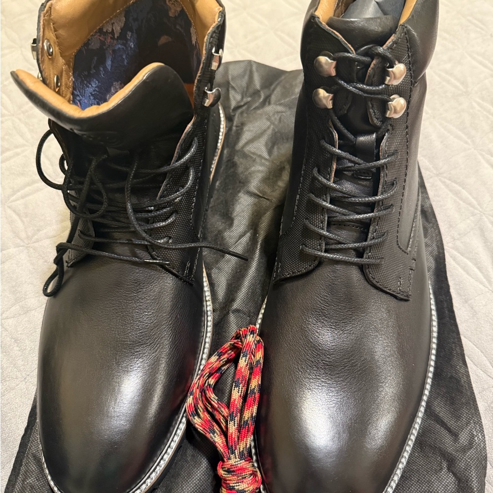 Elegant Black Men's Leather Boots